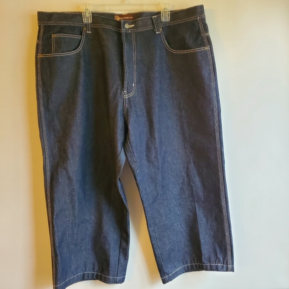RISK JEANS CO. MEN'S JEANS SHORT BLUE SIZE WAIST 44" INSEAM 25" - Picture 1 of 6